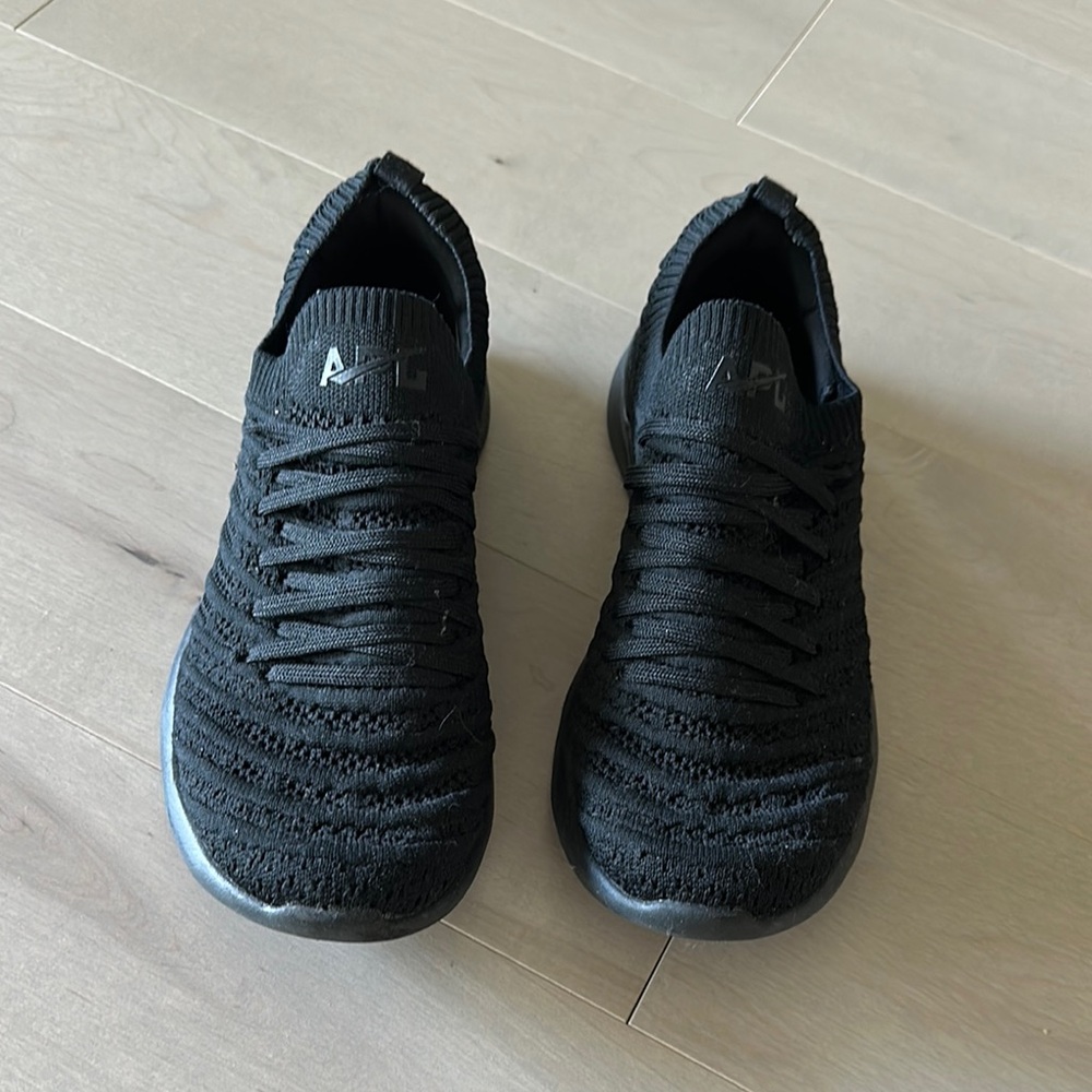 APL Black Knit Athletic Slip-On Shoes